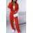 Souprava/komplet elegantní kalhoty dlouhé a sako dlouhý rukáv dámská (S/M ONE SIZE) ITALSKÁ MÓDA IMD23204