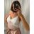 Body tielko elegantné čipkované dámske (S / M ONE SIZE) TALIANSKÁ MÓDA IMM22291/DU S/M červená