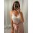 Body tielko elegantné čipkované dámske (S / M ONE SIZE) TALIANSKÁ MÓDA IMM22291/DU S/M červená