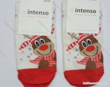 Ponožky veselé slabé vianočné dámske (35-37, 38-40) POLSKÁ MÓDA DPP21192