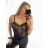 Body na ramínka dámský (S/M ONE SIZE) ITALSKÁ MÓDA IMPGM239018/DU S/M Černá