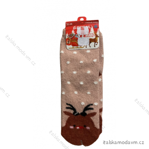 Ponožky teplé zdravotné vánoční veselé dámske (35-42) PESAIL PES20SD11