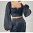 Top croptop dlouhý rukáv dámský (S/M ONE SIZE) ITALSKÁ MÓDA IMPBB23B10882