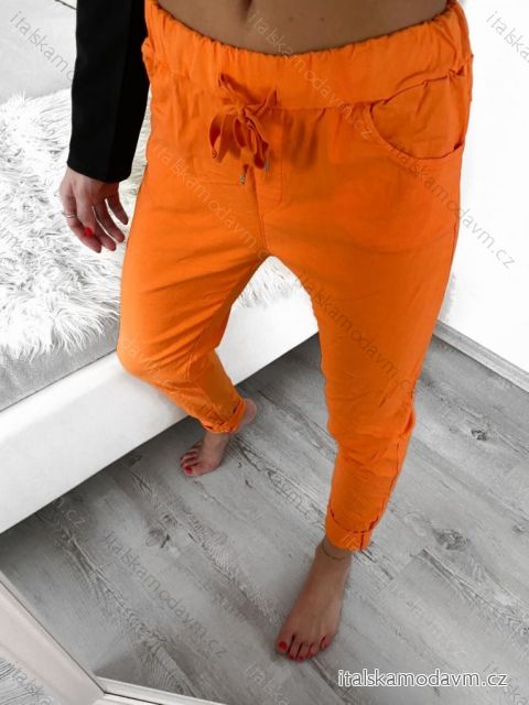 Nohavice dlhé strečové dámske (S/M ONE SIZE) TALIANSKA MóDA IM523002/DU S/M oranžová