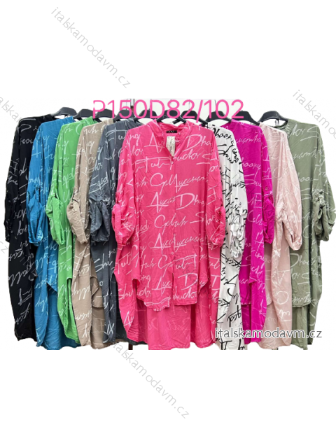 Košeľa predĺžená 3/4 dlhý rukáv dámska nadrozmer (3XL/4XL ONE SIZE) TALIANSKA MóDA IM423085