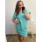 Šaty oversize krátký rukáv dámské nadrozměr (L/XL/2XL ONE SIZE) ITALSKá MóDA IMC23081