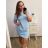 Šaty oversize krátký rukáv dámské nadrozměr (L/XL/2XL ONE SIZE) ITALSKá MóDA IMC23081