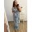 Šaty dlhé elegantné icecool bez rukávov dámske (M/L, XL/XXL) AINUOSI  TALIANSKA MODA IMB23GIRA-2/DU XL/2XL modrá