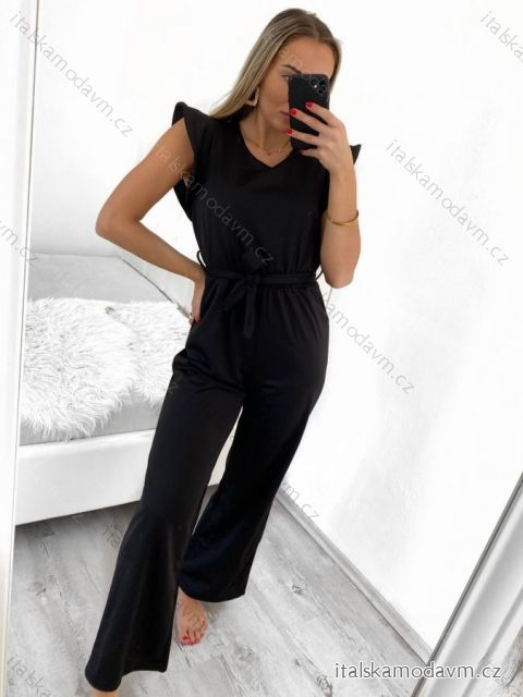 Overal dlhý bez rukávu dámsky (S/M ONE SIZE) TALIANSKA MÓDA IMPGM2323023A/DU S/M čierna