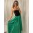 Sukňa dlhá satenová dámska (S/M ONE SIZE) TALIANSKA MÓDA IMM23HG2507/DU zelená