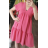 Šaty krátky rukáv dámske (S/M ONE SIZE) TALIANSKA MÓDA IMPMG238929A