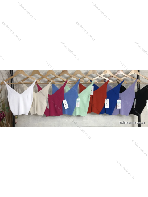 Top croptop na ramínka dámský (S/M ONE SIZE) ITALSKÁ MÓDA IMPGM231085