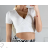 Top croptop krátký rukáv dámský (S/M ONE SIZE) ITALSKÁ MÓDA IMPBB23W2234