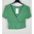 Top croptop krátký rukáv dámský (S/M ONE SIZE) ITALSKÁ MÓDA IMPBB23W2234
