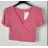 Top croptop krátký rukáv dámský (S/M ONE SIZE) ITALSKÁ MÓDA IMPBB23W2234