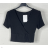 Top croptop krátký rukáv dámský (S/M ONE SIZE) ITALSKÁ MÓDA IMPBB23W2234