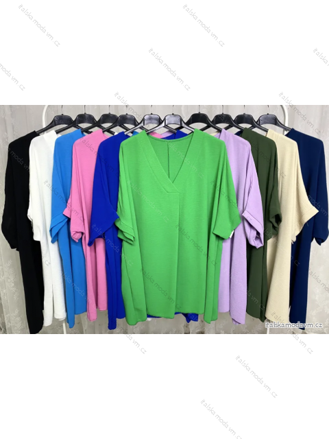Tunika krátky rukáv dámska nadrozmer (L/XL ONE SIZE) TALIANSKA MÓDA IMPLP2328080050