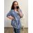 Tunika košilová  dlouhý rukáv dámská nadrozměr (3XL/4XL ONE SIZE) ITALSKÁ MÓDA IM423106