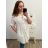 Košile prodloužená 3/4 dlouhý rukáv dámská nadrozměr (XL/2XL/3XL ONE SIZE) ITALSKá MóDA IM423072