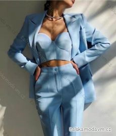 Súprava elegantné nohavice, sako a top dámska (S-XL) TALIANSKA MÓDA IMPGM233790-02