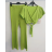 Súprava nohavice dlhé a top krátky rukáv dámska (S/M ONE SIZE) TALIANSKA MÓDA IMPMG2312657