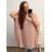 Tunika oversize krátký rukáv dámská nadrozměr (XL/2XL/3XL/4XL ONE SIZE) ITALSKÁ MÓDA IMBM23FATI