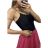 Body na ramínka dámské (S/M ONE SIZE) ITALSKÁ MÓDA IMPLP2334970050/DU S/M Černá