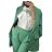 Súprava elegantné sako a nohavice dámska (S/M ONE SIZE) TALIANSKA MÓDA IMWB23043/DU S/M zelená