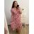 Šaty dlouhé letní krátký rukáv dámské nadrozměr (XL/2XL/3XL ONE SIZE) ITALSKá MóDA IM423GIOVANNI