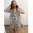 Šaty krátký rukáv dámské nadrozměr (XL/2XL/3XL ONE SIZE) ITALSKÁ MÓDA IM423ELA
