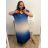 Šaty dlouhé  krátký rukáv dámské nadrozměr (3XL/4XL/5XL ONE SIZE) ITALSKá MóDA IM423IRINA