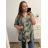 Tunika košilová dlouhý rukáv dámská (4XL/5XL ONE SIZE) ITALSKá MóDA IMC23PRATO/DU 4XL/5XL modrá
