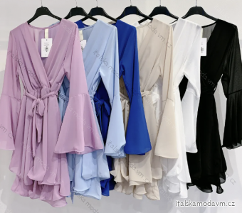 Šaty elegantný dlhý rukáv dámske (S/M ONE SIZE) TALIANSKA MÓDA IMPMD23749501