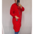 Mikina prodloužená s kapucí na zip dlouhý rukáv dámská (XL/XXL ONE SIZE) ITALSKÁ MÓDA IMD21979
