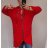 Mikina prodloužená s kapucí na zip dlouhý rukáv dámská (XL/XXL ONE SIZE) ITALSKÁ MÓDA IMD21979