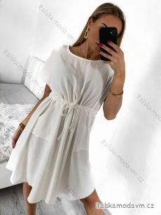 Šaty krátky rukáv dámske nadrozmer (XL/2XL ONE SIZE) TALIANSKA MÓDA IM423250