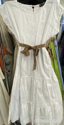 Šaty letné elegantné s opaskom bez rukávu dámske (S/M ONE SIZE) TALIANSKA MóDA IMM23M900