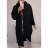 Šaty mikinové s kapucňou dlhý rukáv dámske (XL / 3XL ONE SIZE) TALIANSKÁ MÓDA IM4212007/DR XL / 3XL čierna