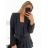 Sako dlhý rukáv dámske (S/M ONE SIZE) TALIANSKA MÓDA IMPLP2386440090/DU S/M čierna