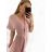 Šaty dlouhé elegantní s páskem krátký rukáv dámské (S/M ONE SIZE) ITALSKÁ MÓDA IMWGB2314647/DU