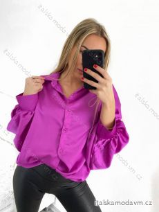 Košeľa elegantná oversize dlhý rukáv dámska (S/M/L ONE SIZE) TALIANSKA MÓDA IM9231012/DU