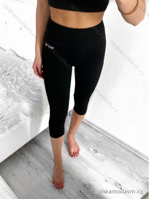 Legíny yoga funkční 4/5 dlouhé dámské (M-2XL) WOLF Y2362/DU XL Černá