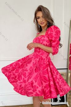 Šaty elegantné spoločenské 3/4 dlhý rukáv dámske (34-40) POLSKÁ MÓDA PMLBC23284-07