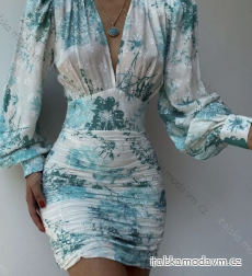 Šaty elegantný dlhý rukáv dámske (S/M ONE SIZE) TALIANSKA MÓDA IMPCF237143