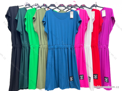 Šaty letné krátky rukáv dámske nadrozmer (XL/2XL/3XL ONE SIZE) TALIANSKA MóDA IM423285
