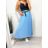 Sukně dlouhá skládaná s páskem dámská (S/M ONE SIZE) ITALSKÁ MÓDA IMM23U6295/DU S/M čierna