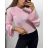 Tričko elegantní dlouhý rukáv dámské (S/M ONE SIZE) ITALSKÁ MÓDA IMPGM234489/DU S/M biela