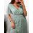 Šaty elegantní společenské krátký rukáv dámské (S/M/L/XL ONE SIZE) ITALSKÁ MÓDA IMPSH2335891V/DUR S/M/L starorůžová