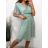 Šaty elegantní společenské krátký rukáv dámské (S/M/L/XL ONE SIZE) ITALSKÁ MÓDA IMPSH2335891V/DUR S/M/L starorůžová