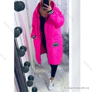 Bunda kabát s kapucňou dlhý rukáv dámska nadrozmer (XL/2XL ONE SIZE) TALIANSKA MÓDA IMWC231287
